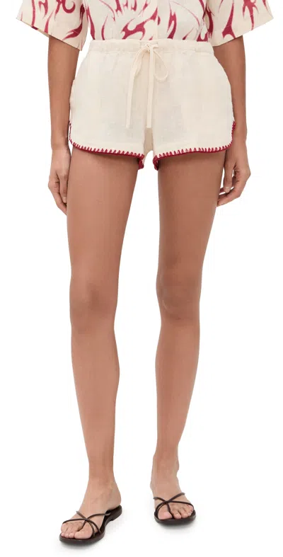 Oas Rin Shorts Ecru In Neutral