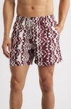 Oas Ruby Verve Swim Trunks In Red