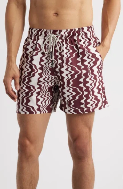 Oas Ruby Verve Swim Trunks In Red