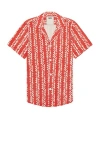 Oas Scribble Cuba Net Shirt In Red