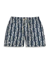 Oas Blue Scribble Relaxed Fit Swim Trunks In Blue