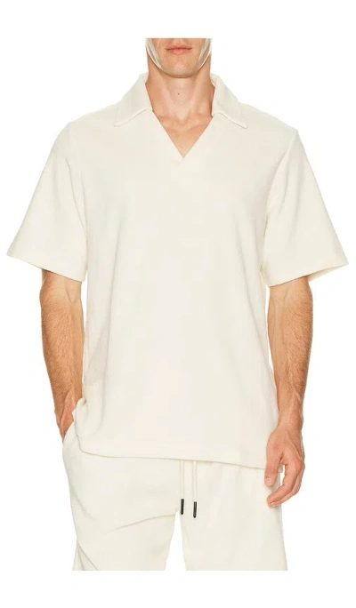 Oas Serif Polo In White