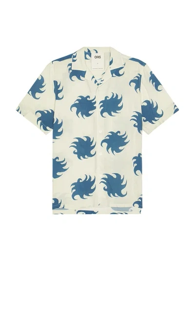 Oas Sky Ember Viscose Shirt In White