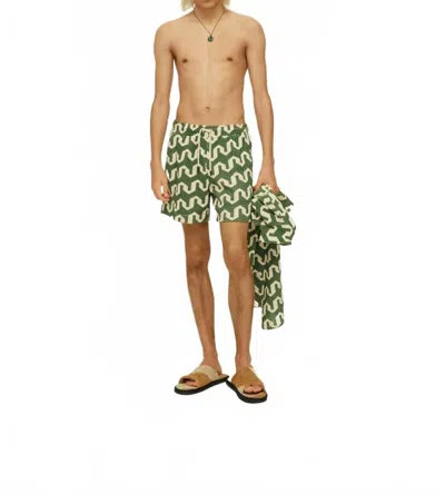 Oas Summer Net Shorts In Atlas In Green
