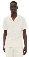 Oas Summit Polo Terry Shirt White In White