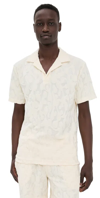 Oas Summit Polo Terry Shirt White