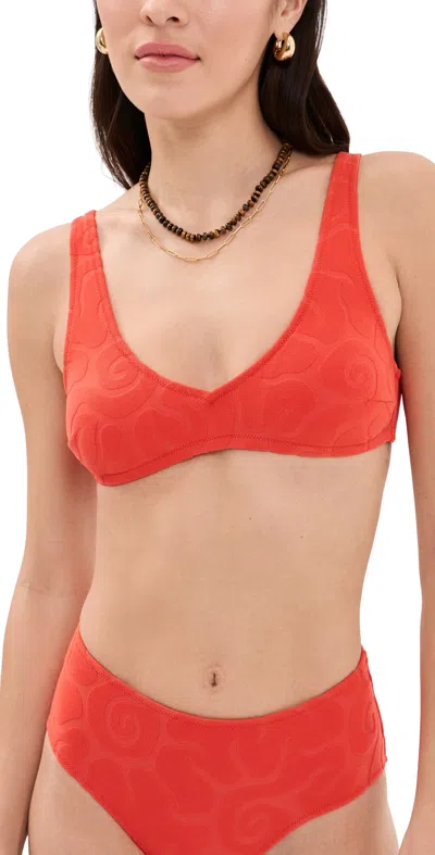 Oas Sunero Roccia Bikini Top Red