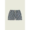 Oas Blue Scribble Relaxed Fit Swim Trunks In Blue