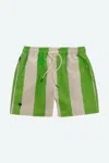 Oas Swim Shorts In Emerald Stripe In Green