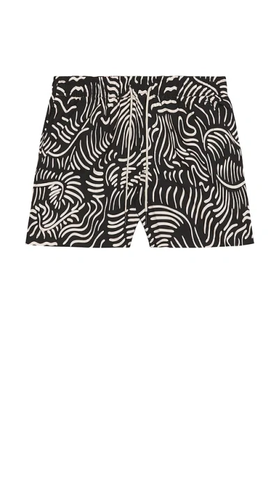 Oas Tar Lorenzo Swim Shorts In Black