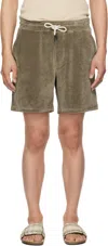 Oas Straight-leg Linen And Cotton-blend Drawstring Shorts In Grey