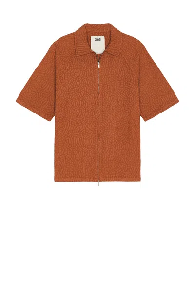 OAS TERRACOTTA TURLEO ZACK FULL ZIP SHIRT
