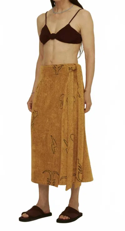Oas Terry Skirt In Tattoo Bay In Brown