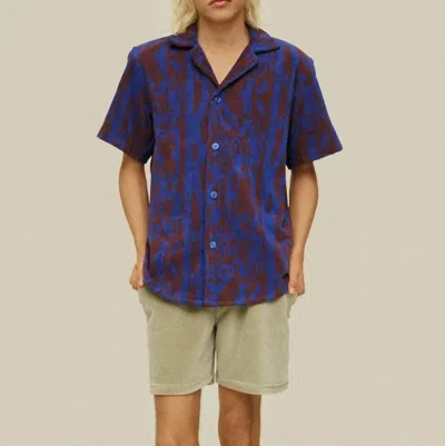 Oas Thenards Jiggle Cuba Terry Shirt In Abstract Jungle In Purple