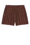 Oas Totem Terry Shorts In Brown
