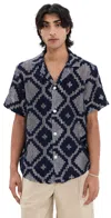 Oas Trastevere Cuba Crochet Camp Shirt In Multi