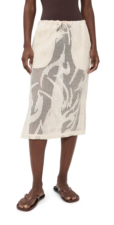 Oas Tribalo Lora Skirt Ecru In Neutral