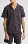Oas Nearly Black Cuba Waffle Shirt In Nearly Black