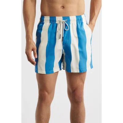 Oas Waver Stripe Relaxed Fit Swim Trunks