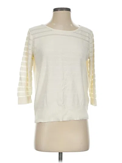 Pre-owned Oasis 3/4 Sleeve Top Ivory Boatneck Tops
