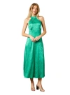Oasis Bias Halterneck Midi Dress In Green