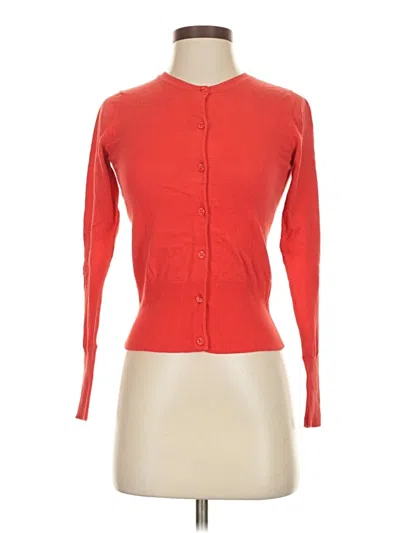 Pre-owned Oasis Cardigan Sweater In Red