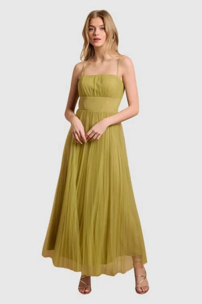 Oasis Corset Detail Maxi Dress In Green