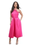 Oasis Lace Detail Midi Prom Dress In Pink