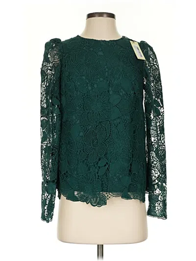 Pre-owned Oasis Long Sleeve Blouse In Green