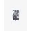 Oasis Mens White  Back Of The Bus Relaxed-fit Cotton T-shirt