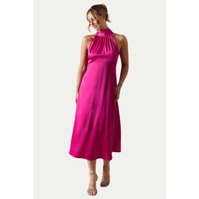 Oasis Midi Bridesmaid Midi Dress In Pink
