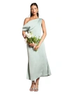 Oasis Satin Bridesmaid Midi Dress In Green