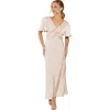 Oasis Satin Midi Bridesmaids Dress In Pink