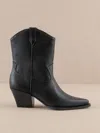 Oasis Society Ames Short Cowboy Boot In Black In Black
