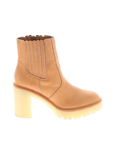 Pre-owned Oasis Society Ankle Boots In Tan