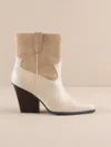 Oasis Society Brooks Western Bootie In Beige In Beige