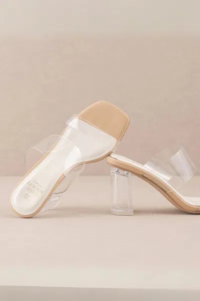 Oasis Society Emma Block Heels In Clear In White
