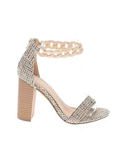 Pre-owned Oasis Society Sandals In Ivory