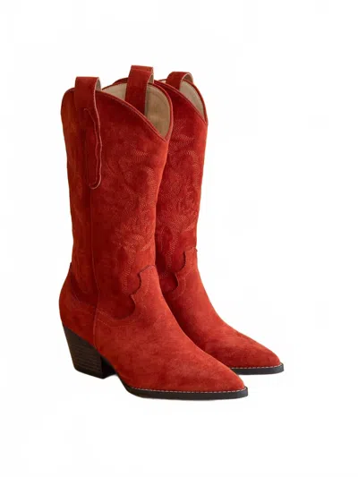 Oasis Society Women's Amaya Classic Western Boots In Red