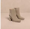 Oasis Society Women's Atlas Platform Ankle Bootie In Taupe In Grey