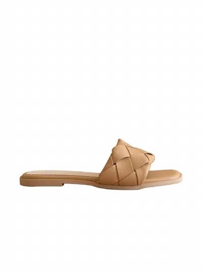 Oasis Society Women's Darla Woven Slide Sandal In Almond In Brown