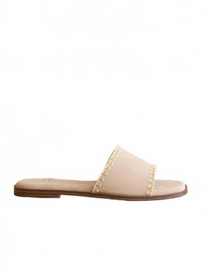 Oasis Society Women's Emmie Border Stitch Summer Sandals In Light Grey In Gray