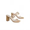Oasis Society Women's Francee Transparent Strap Raffia Heel Sandal In Natural & Clear In Animal Print