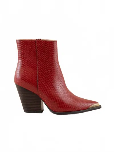 Oasis Society Women's Frankie Pointed Toe Cap Bootie In Red