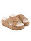 Oasis Society Women's Fresno Platform Sandal In Camel In Brown
