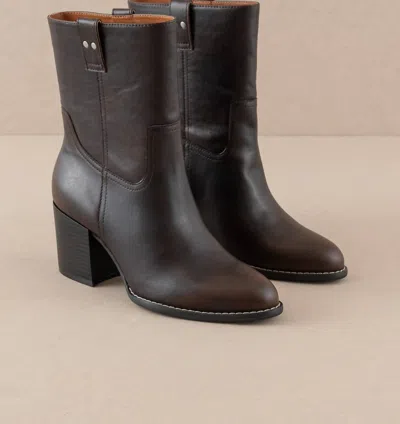 Oasis Society Women's Jennie Classic Heeled Everyday Bootie In Coffee In Brown