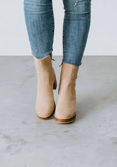 Oasis Society Women's Luca Block Heel Bootie In Khaki In Green