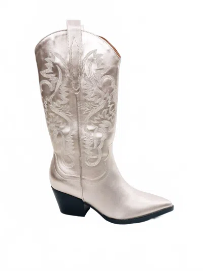 Oasis Society Women's Metallic Amaya Boot In Champagne In Multi