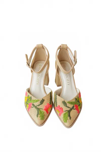 Oasis Society Women's Monet Heels In Wheat In Multi