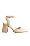 Oasis Society Women's Princess Ankle Strap Heels In Beige In Neutral